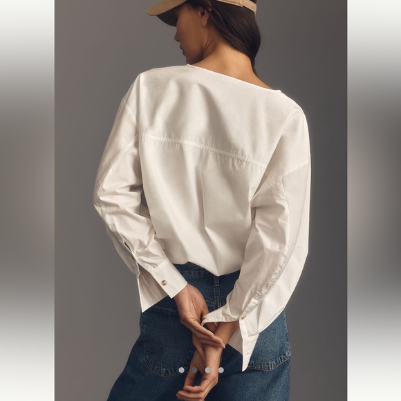 pilcro (anthropologie) long sleeved blouse sz large - Picture 2 of 3